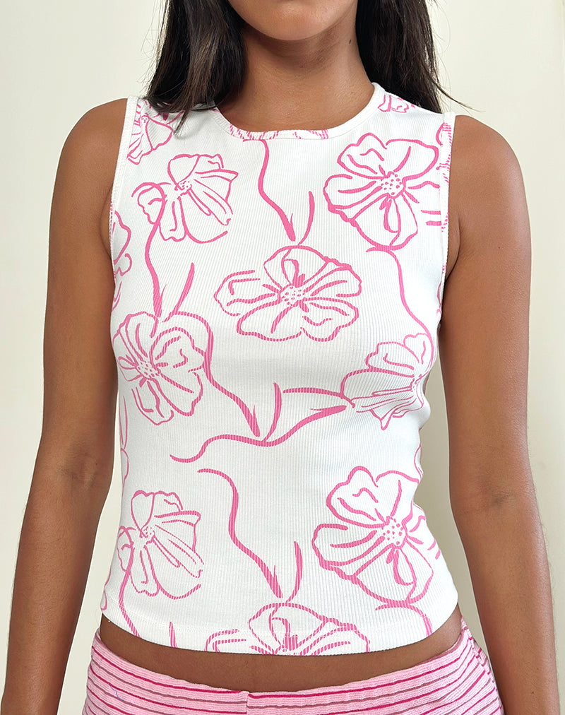 marjan pejolski マラヤンペジョスキ 刺繍タンクトップ ピンク Maeve Crop Scallop Sweater Tank | Anthropologie