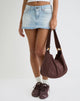 Image of Tetira Bag with Double Tortoise Shell Buckle in Brown