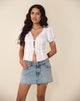 Image of Lias Puff Sleeve Blouse in White