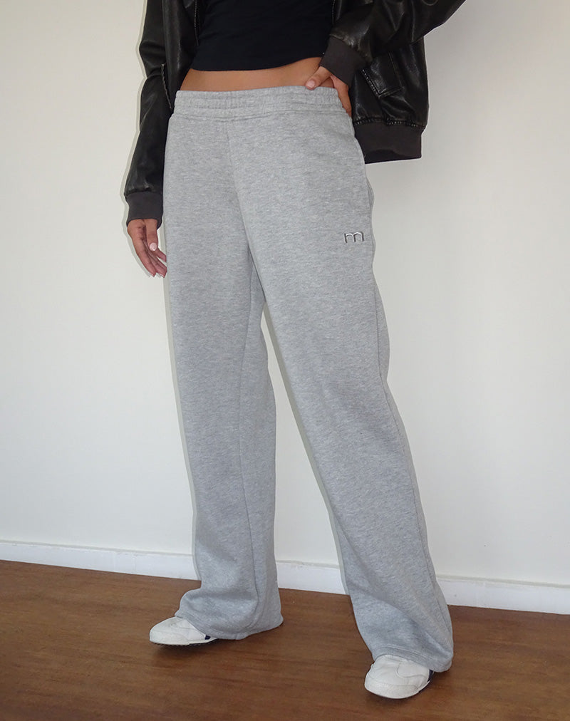 Grey Marl with M Embroidery  Loose Jogger – motelrocks-com-us