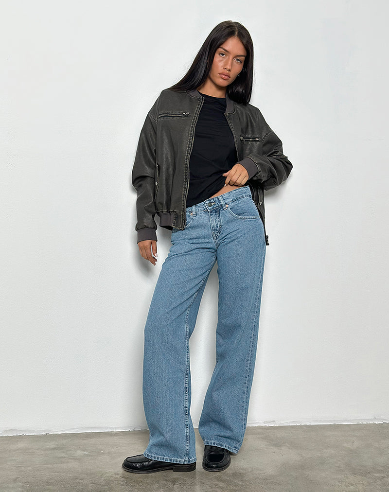 Motel Rocks ローライズ　ジーンズ　ストレート　モーテルロック Vintage Blue Green Low Rise Straight Leg Jeans | Parallel