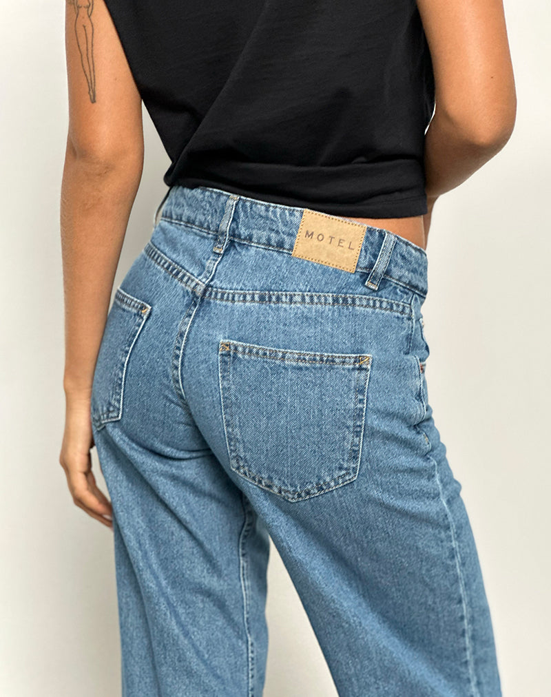 Motel Rocks ローライズ　ジーンズ　ストレート　モーテルロック Steel Blue Low Rise Straight Leg Jeans | Parallel