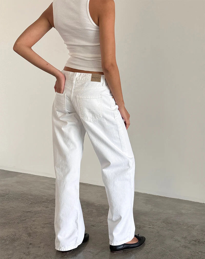 Low waist white shops jeans