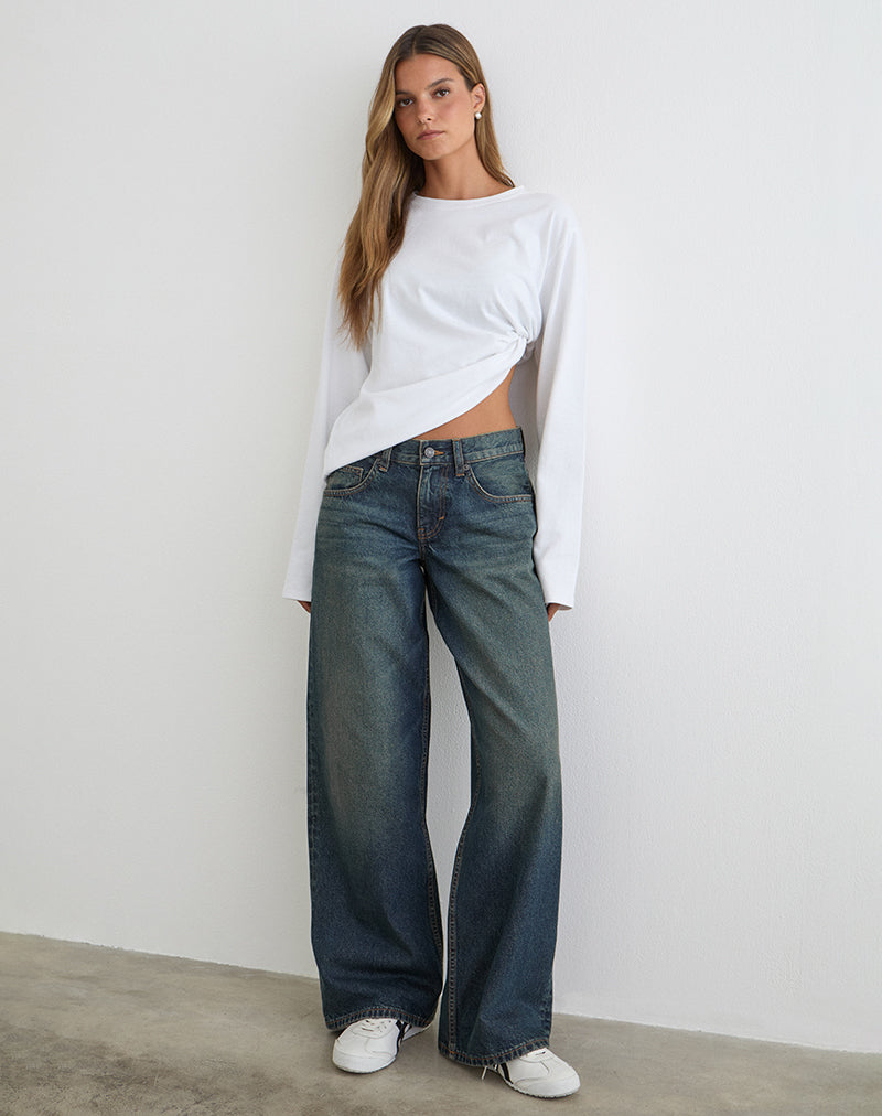 Dirty Green Low Rise Jeans | Roomy – motelrocks-com-us