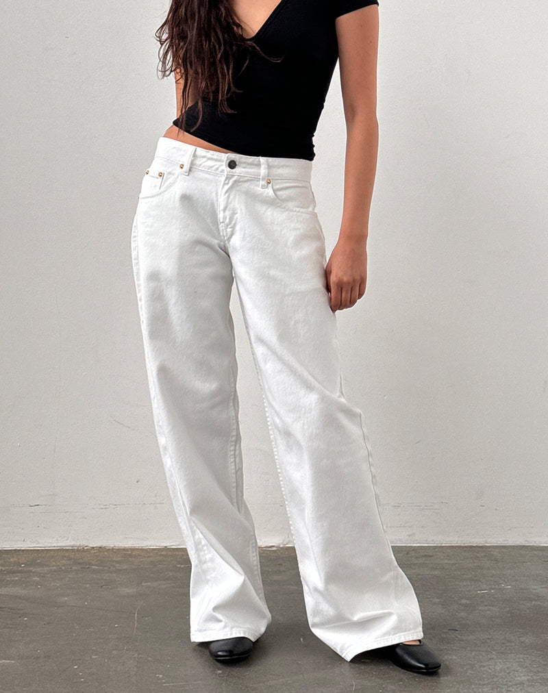 True White Low Rise Jeans | Roomy – motelrocks-com-us