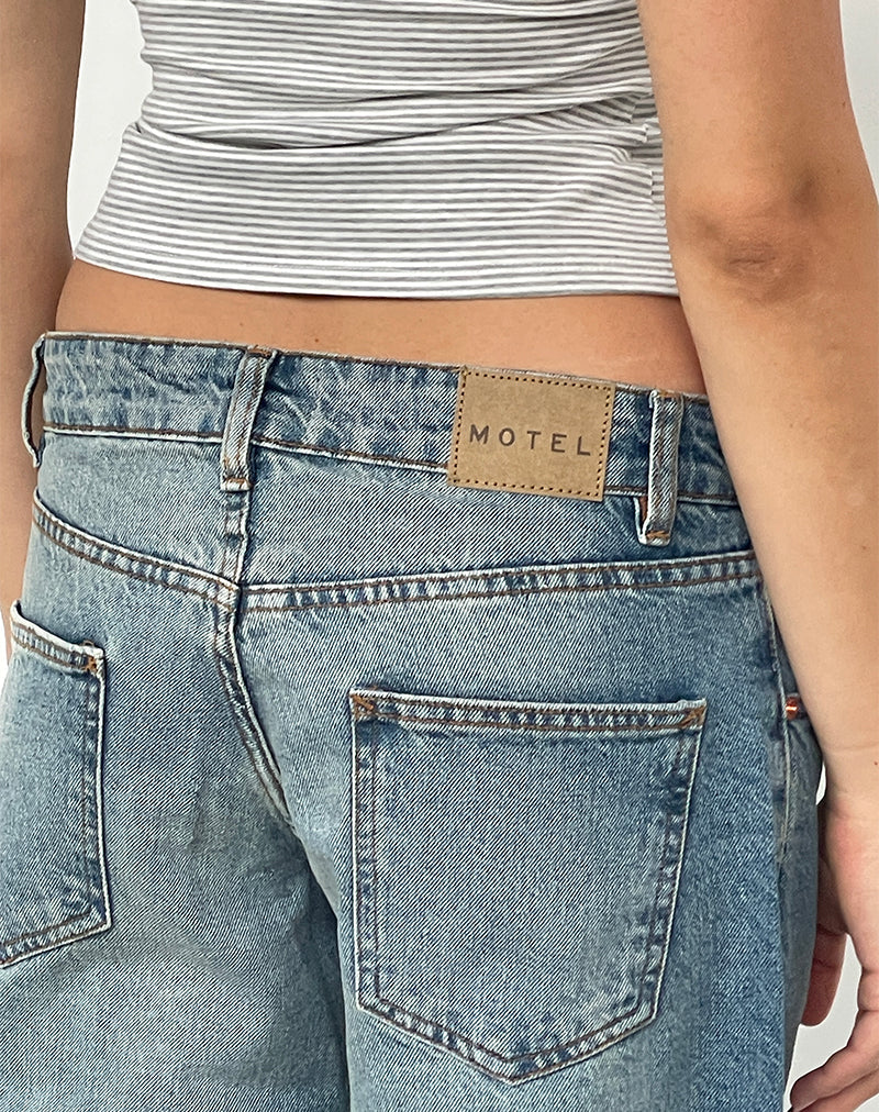 Vintage Bleach Low Rise Jeans | Roomy – motelrocks-com-us