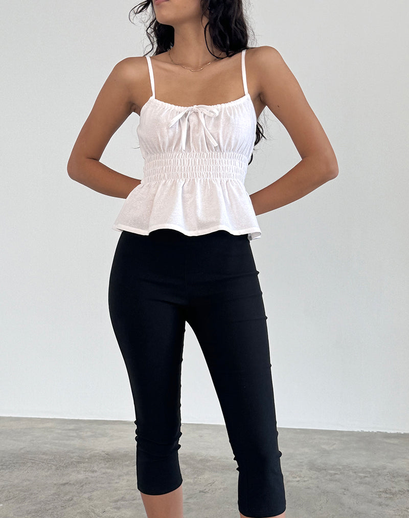 BOTANICAL JACQUARD CUTOUT CAMI TOP｜FETICO