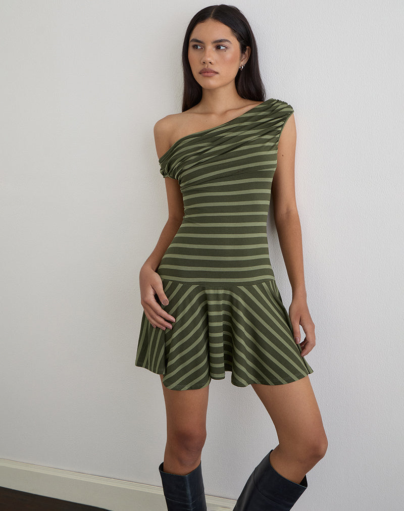 marzy mini dress Green Stripe Jenny Packham Embellished Cady امرأة this fully lined dress Size:12XL