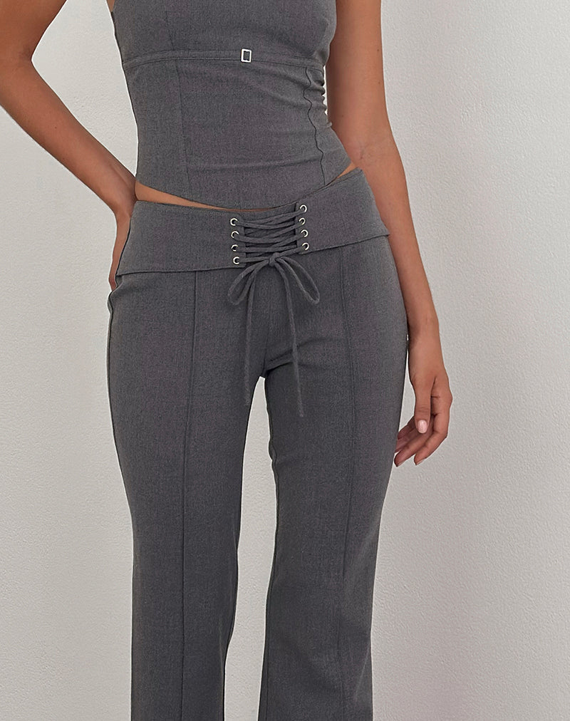 Charcoal Tailoring Trouser | Zallen – motelrocks-com-us