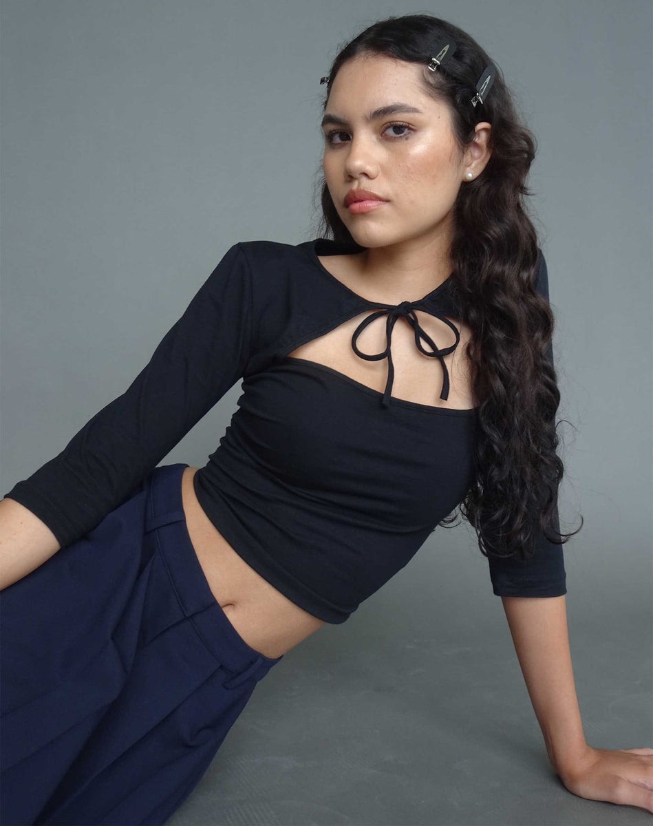 Black Crop Top | Neha – motelrocks-com-us