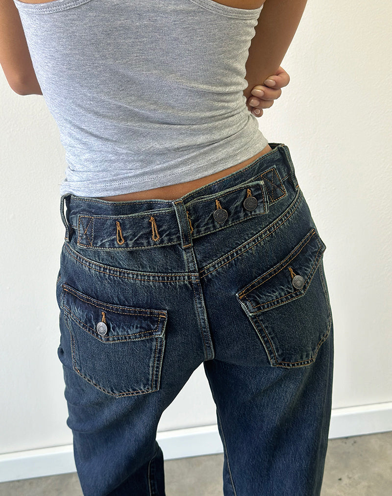 Dirty Green Low Rise Jeans | Cinch Twisted Seam – motelrocks-com-us