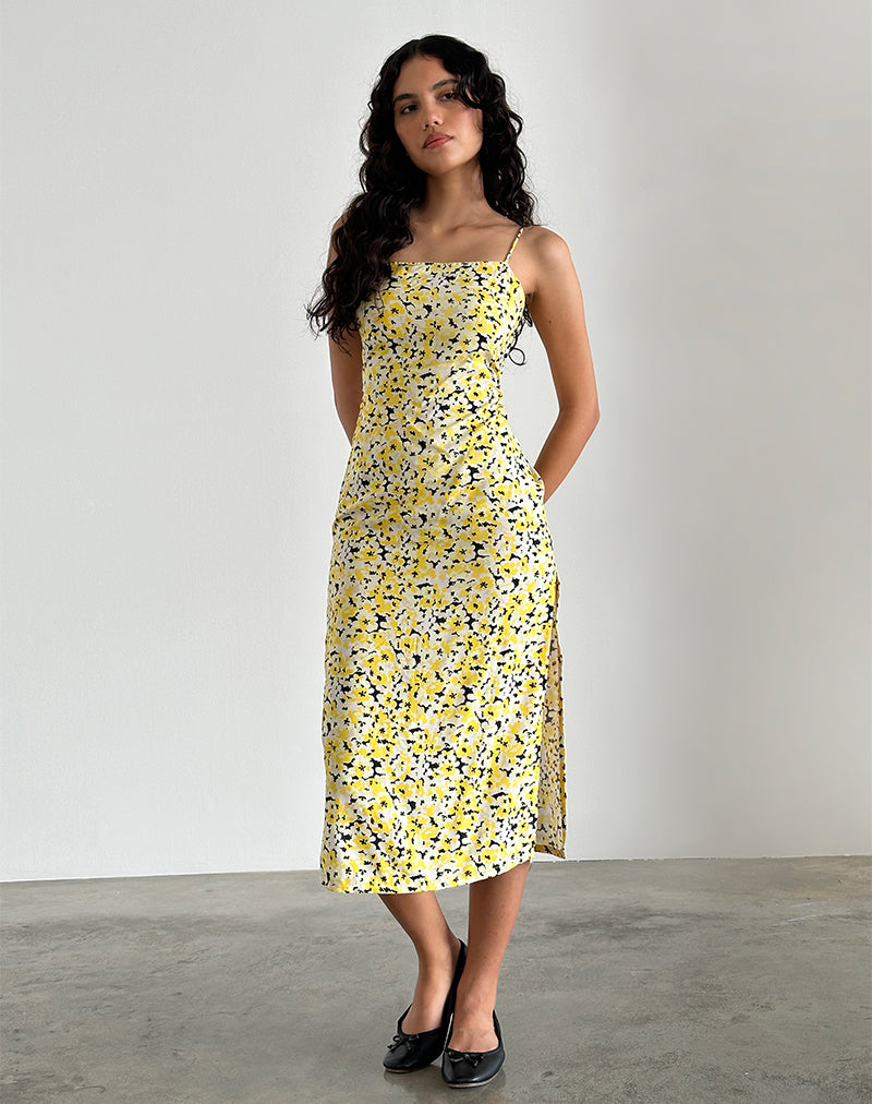 【新品未使用】Sunflower-Printed Midi Dress Fubail / Sunflower-printed Midi Dress