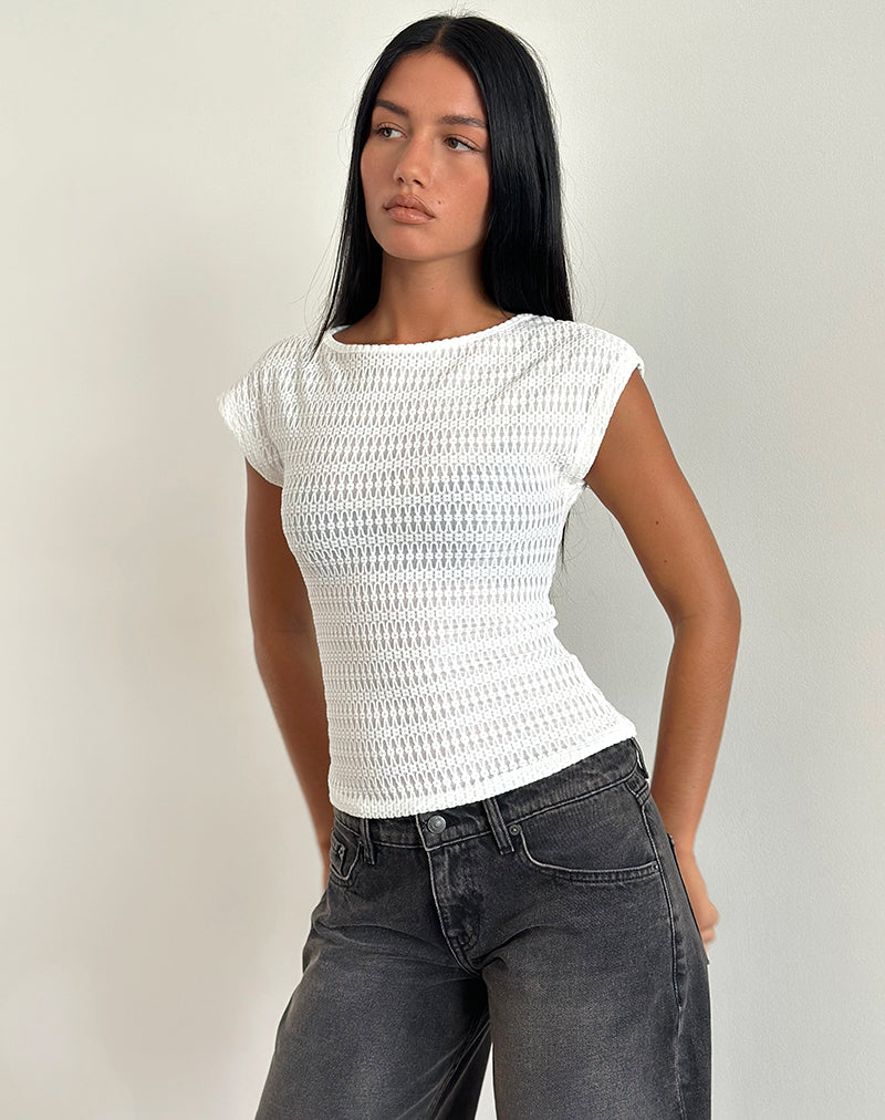 image of Nova Top in Textured White