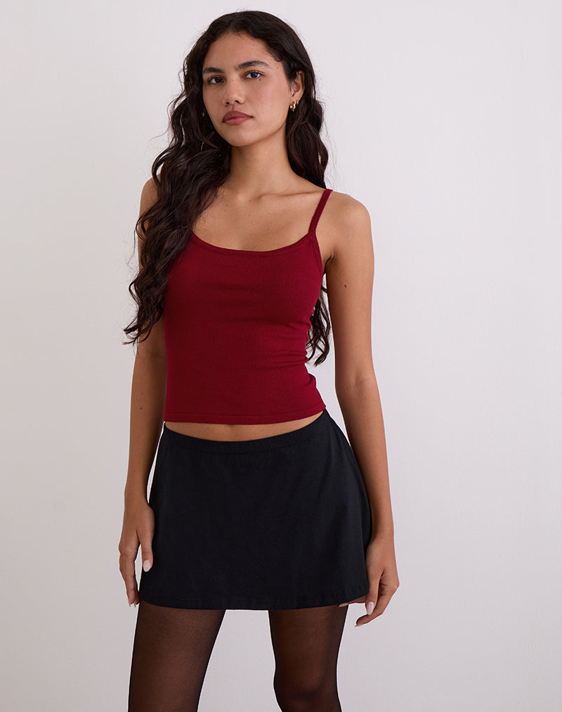 Burgundy Cami Vest Top | Ziva – motelrocks-com-us
