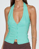 Image of Oorja Halterneck Top in Tailoring Aqua