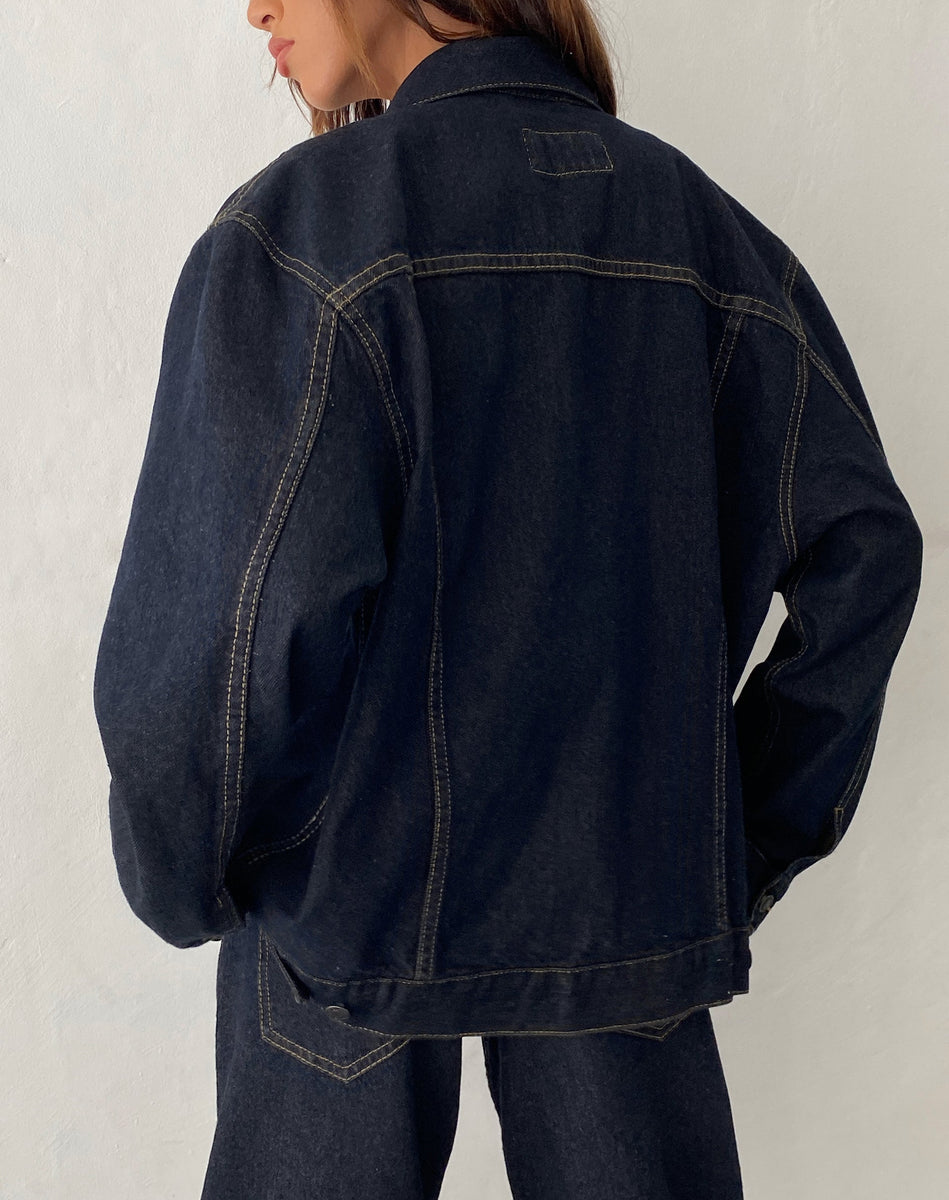 Indigo Oversized Denim Jacket – motelrocks-com-us