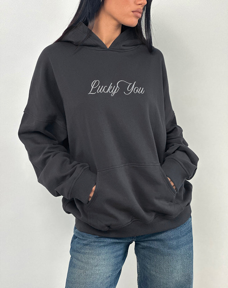 Ocean Storm Hoodie with Lucky You Graphic | Oversized – motelrocks