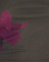 green with purple flower print