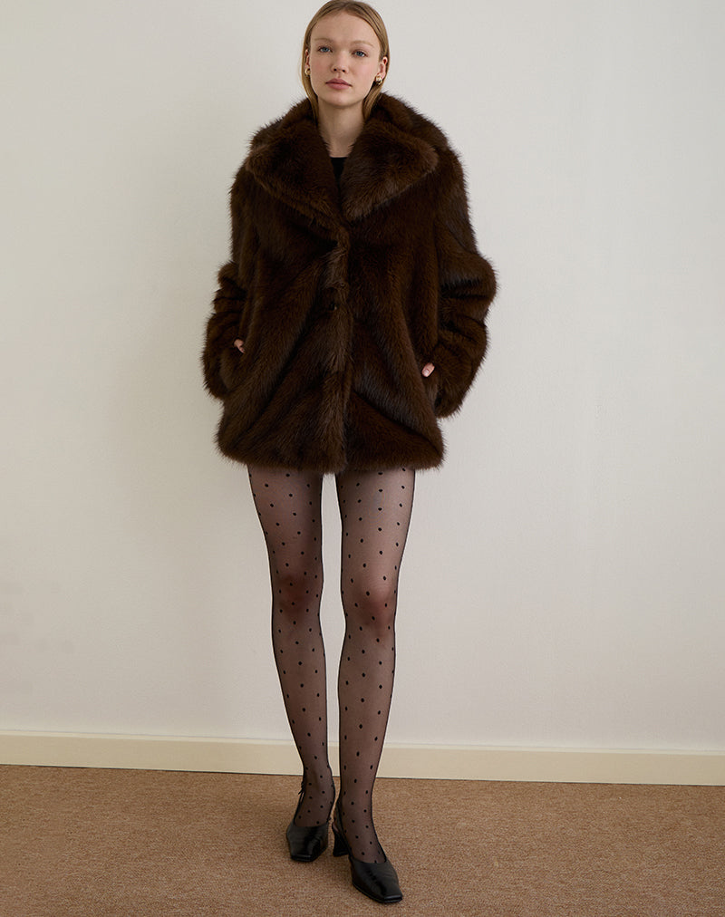 Brown Faux Fur Jacket | Pepita – motelrocks-com-us