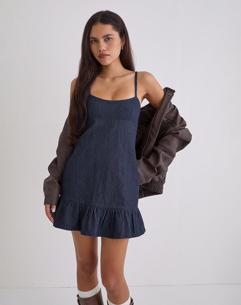 indigo mini dress Pamina Mini Dress in Denim Indigo
