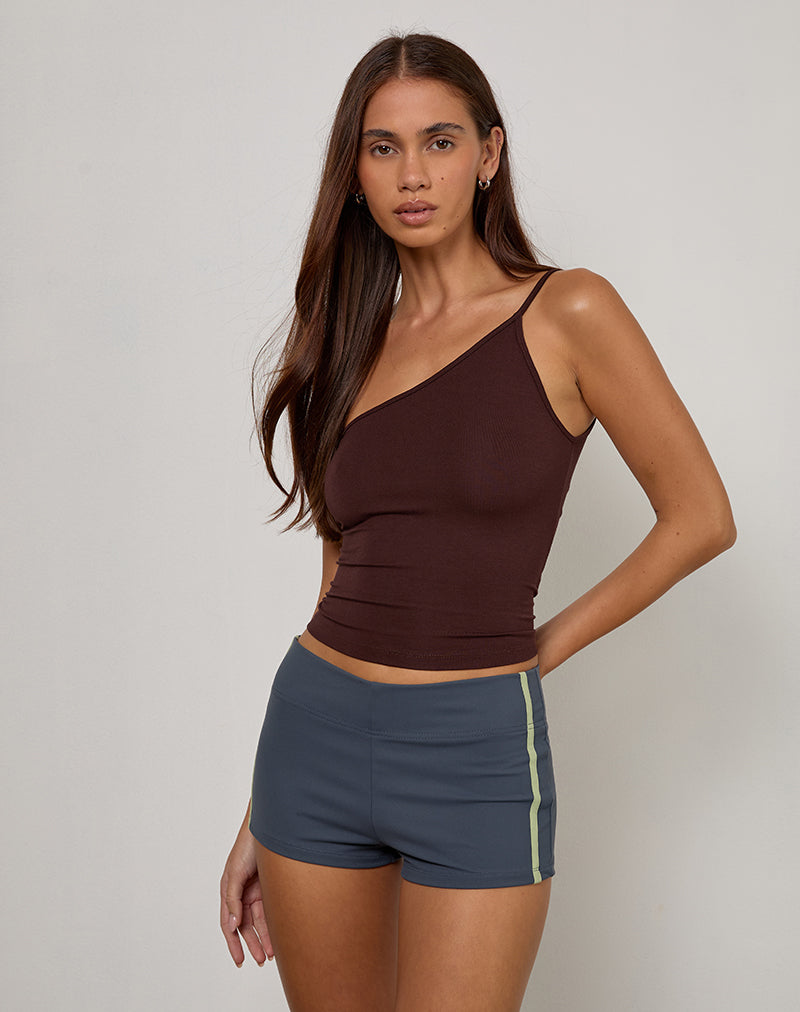 Navy Micro shorts with Sage Binding | Rapal – motelrocks-com-us