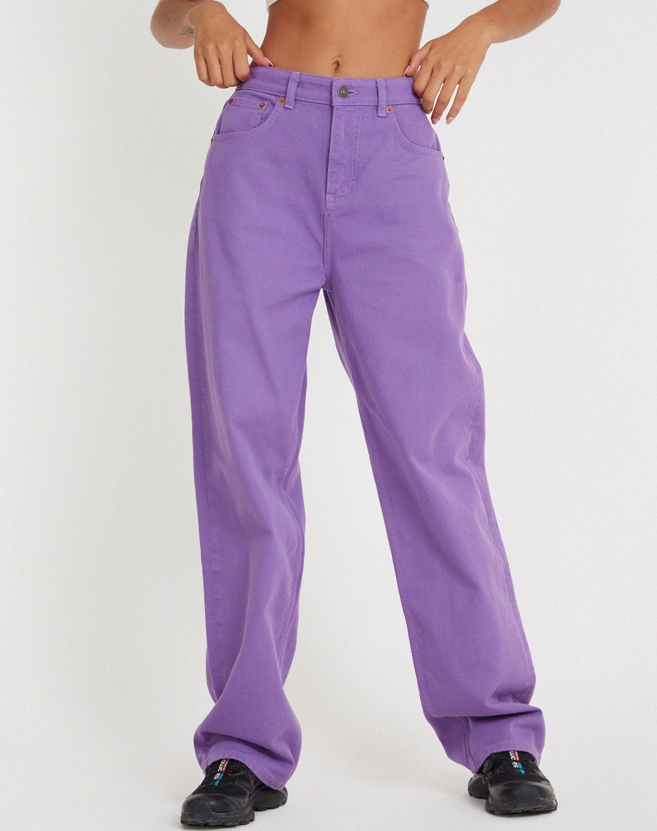 90's Wide Leg Purple Jeans | Parallel – motelrocks-com-us