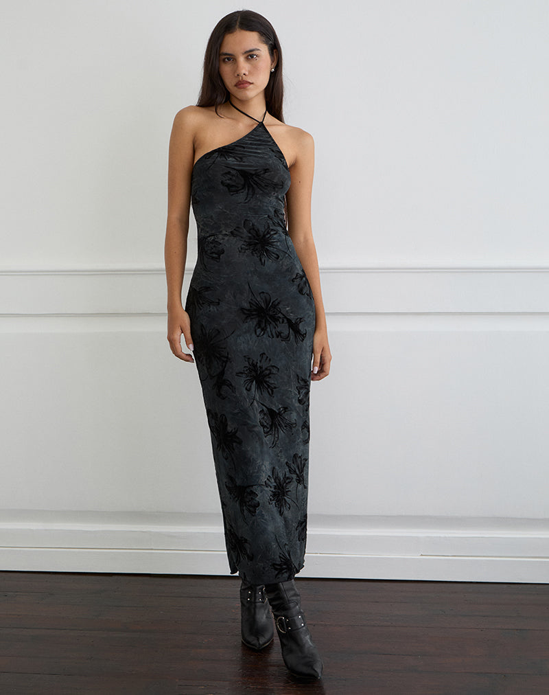lace tulle maxi dress Capucine floral-embroidered layered tulle maxi dress
