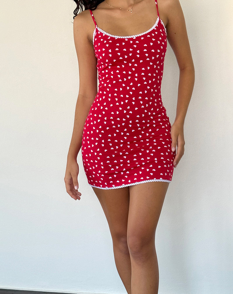 fitted lace wedding dress Riniki Bodycon Mini Dress in Heart Red , Scoop Neckline fitted lace wedding dress Riniki Bodycon Mini Dress in Heart Red , Scoop Neckline