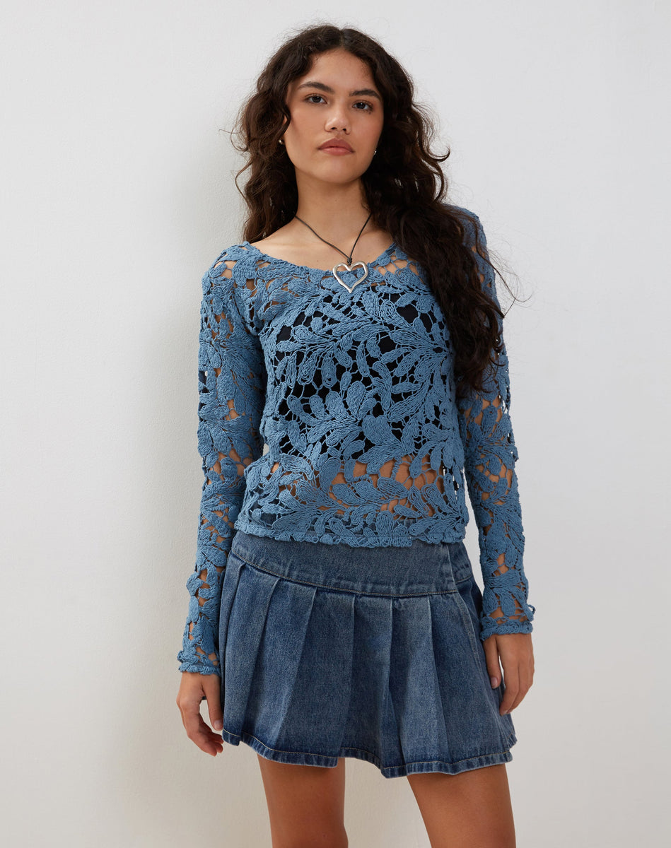 【在庫最安値】niche. Crochet Long Sleeve T-Shirts トップス