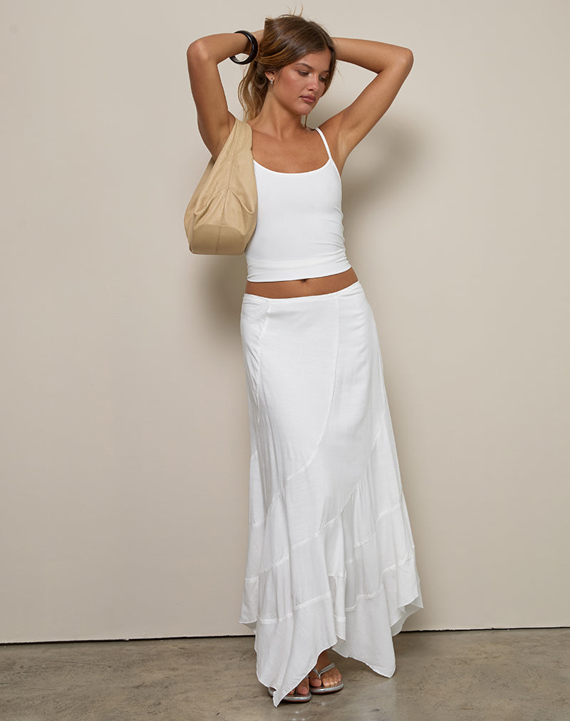 Ivory Seamed Fairy Maxi Skirt | Rombe – motelrocks-com-us