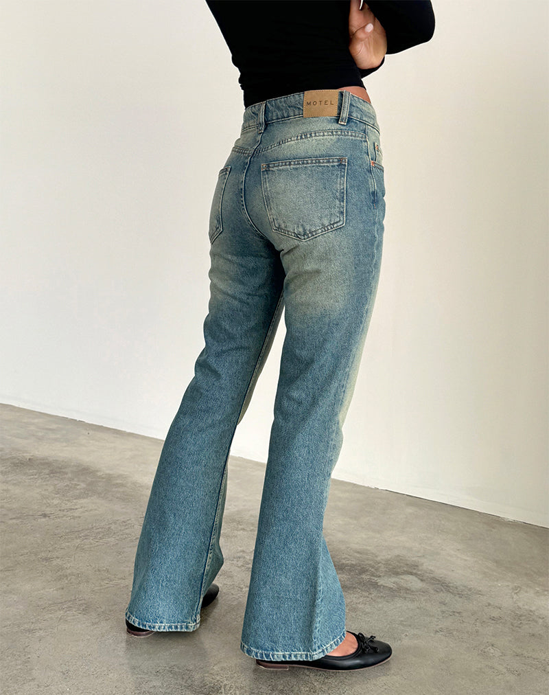 High-Rise Vintage Flare Eco-Friendly Jeans for Women