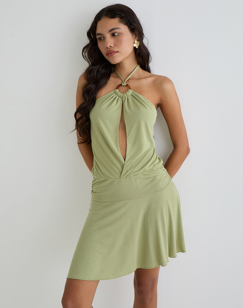 Sage Halter Neck Keyhole Mini Dress | Saira motelrocks-com-us Sage Halter Neck Keyhole Mini Dress | Saira motelrocks-com-us