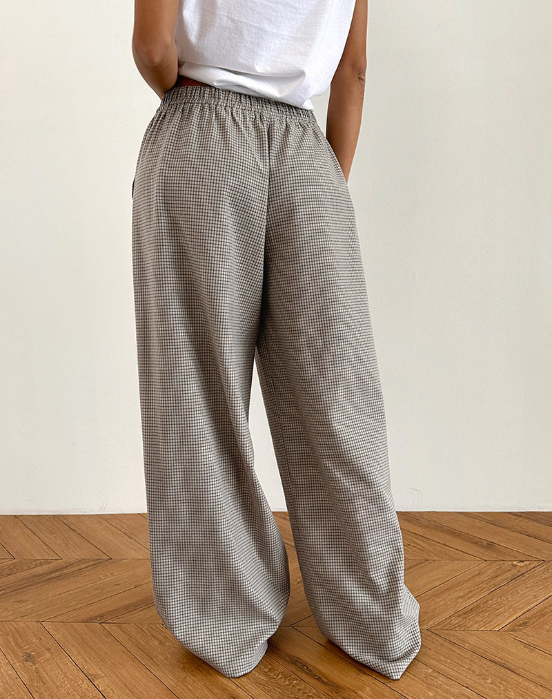 Grey Check Oversized Trouser | Sasari – motelrocks-com-us