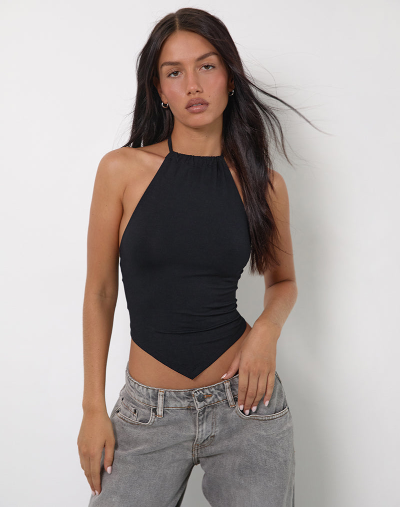 halter top dress shirt Atlas Halter in Italian Poplin