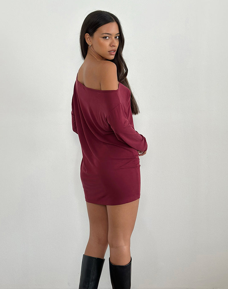 shelisa slouchy mini dress in black Shelisa Mini Dress Black