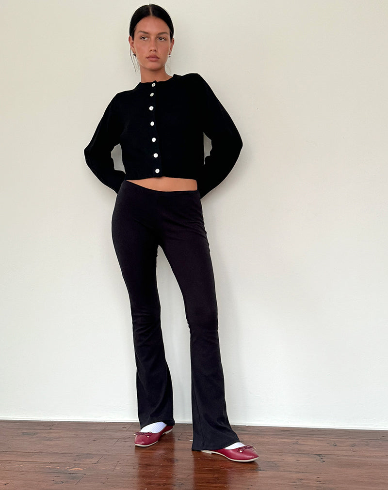 Image of Shura Brush Knit Cardigan in Black