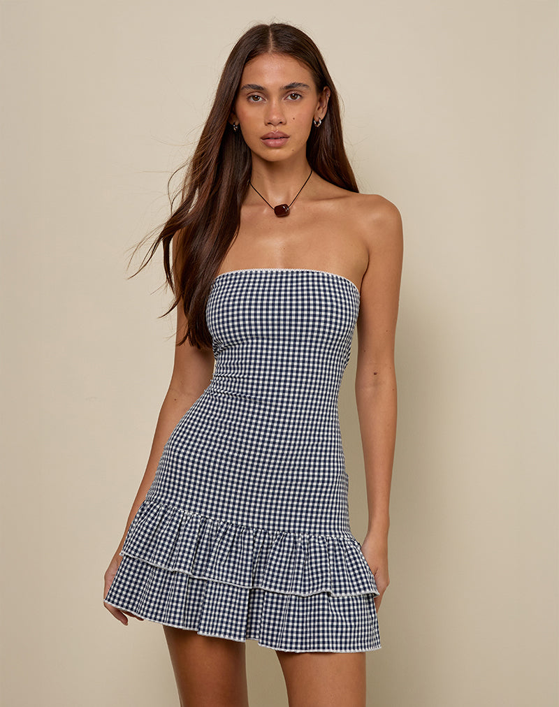 women's seersucker dress The Seersucker Mini Wrap Dress main image 1