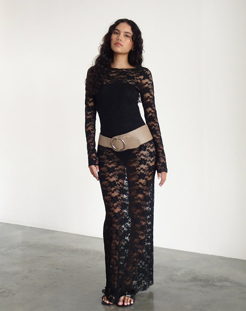 Sophie Unlined Maxi Dress in Black Jasmine Lace Sophie Unlined Maxi Dress in Black Jasmine Lace
