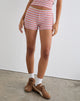 Image of Eunia Shorts in Stripe Rib Pink and Lilac