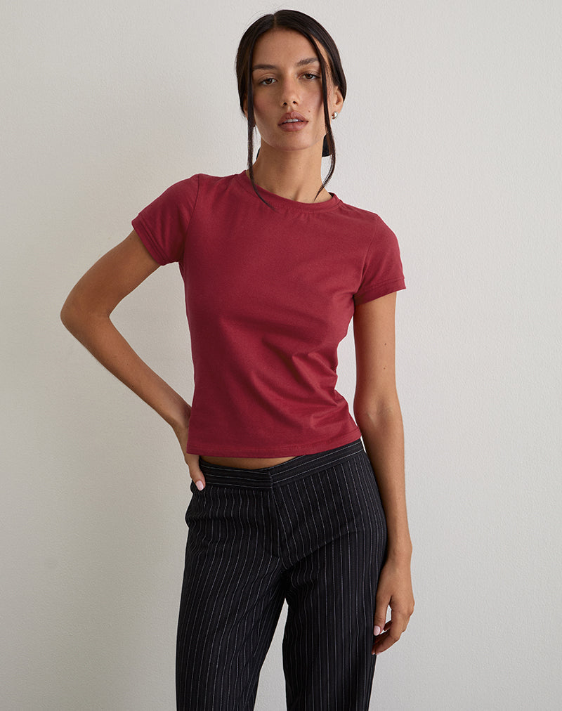 Image of Sutin Tee in Adrenaline Red