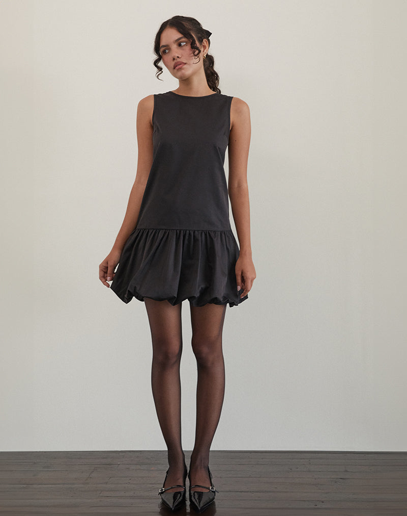 Motel tamilo bubble hem mini dress in Black Motel tamilo bubble hem mini dress in Black