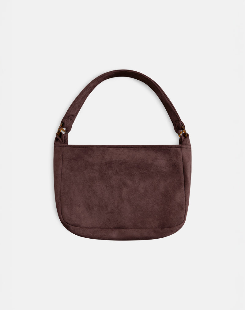 Image of Tetira Bag with Double Tortoise Shell Buckle in Brown