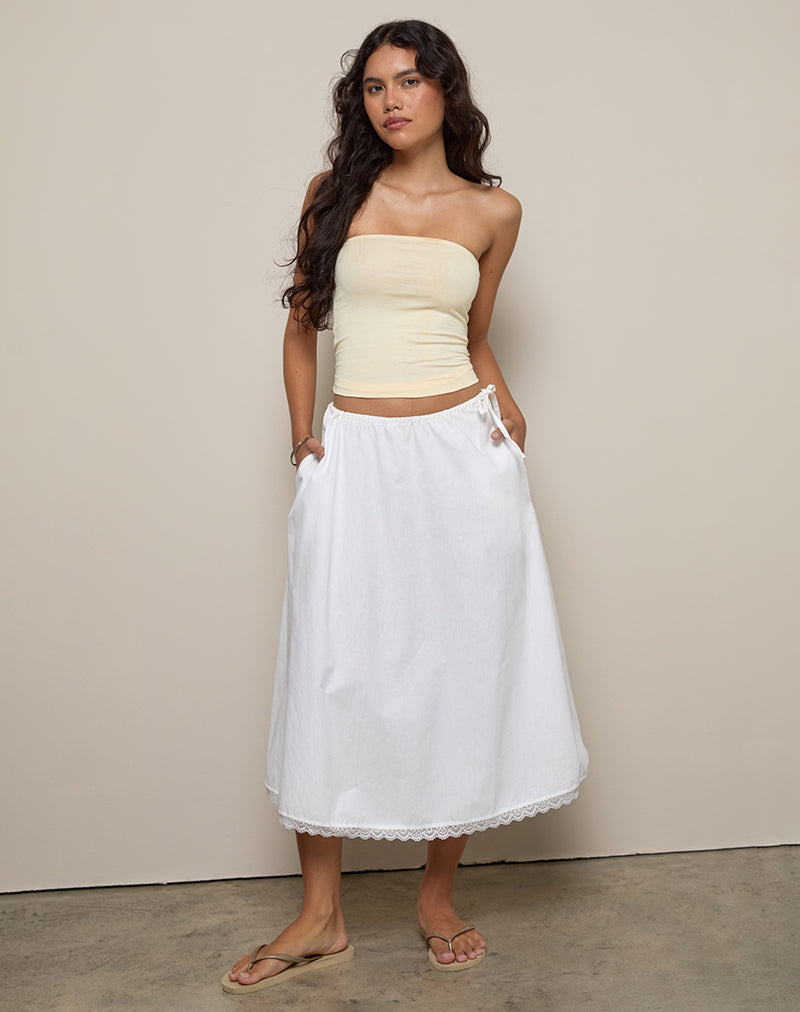 White Poplin Midi Skirt | Taka – motelrocks-com-us White Poplin Midi Skirt | Taka – motelrocks-com-us