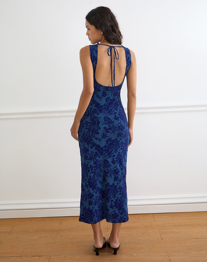 blue leaf dress Ester Blue Palm Printed Short Dress | Women's Clothing