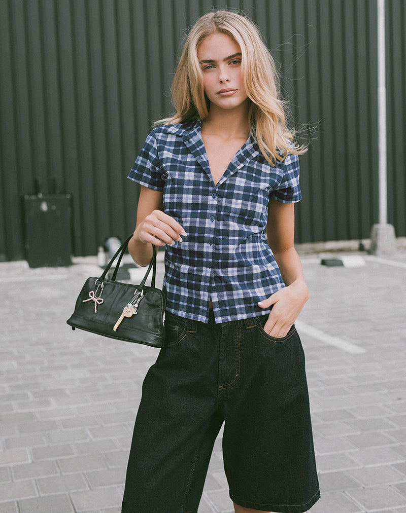 Dark Blue Tartan Shirt | Wilman – motelrocks-com-us