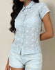Image of Winaya Blouse in Broderie Ice Blue