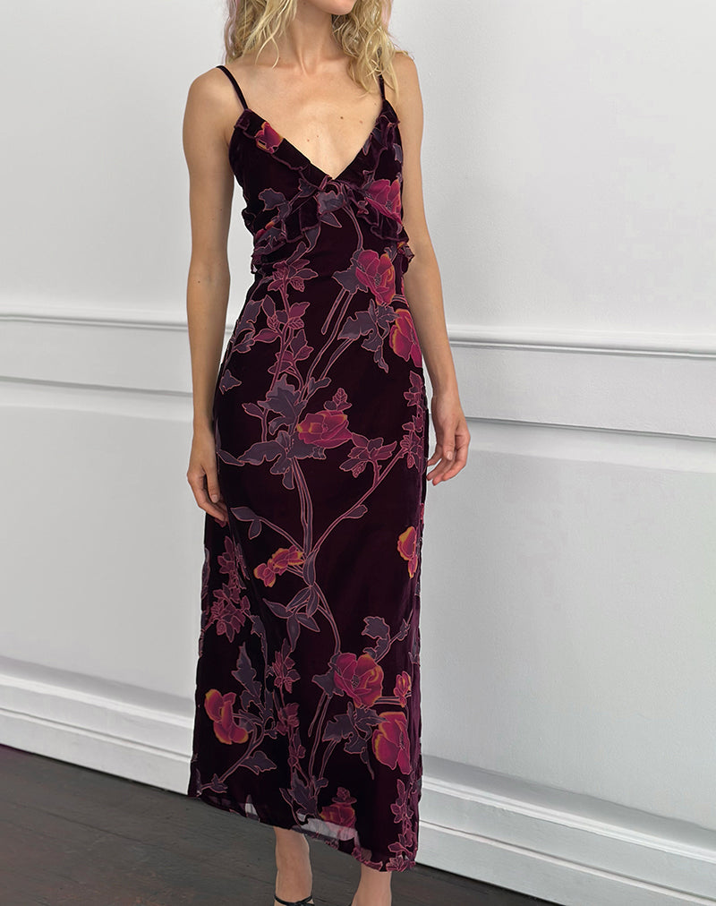burgundy floral devore long sleeve maxi dress burgundy floral devore long sleeve maxi dress PRETTYGARDEN Women's Floral Bodycon Maxi Dress Fall Elegant Mesh