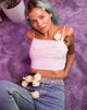 Image of Kamla Crop Top in White with Roses Are Red Text X Top Girl