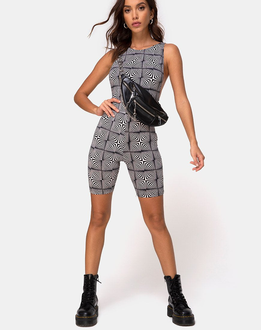 Image of Acro Unitard in Sypro Black and White
