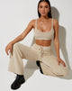 Image of Adda Bralet Top in Velvet Rib Neutral Beige